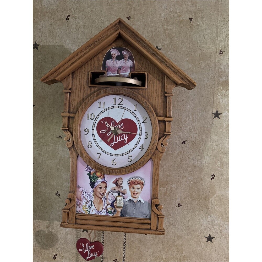 Vtg I Love Lucy Cuckoo Clock 2011 The Bradford Exchange Works Collectors Preown - Picture 2 of 11